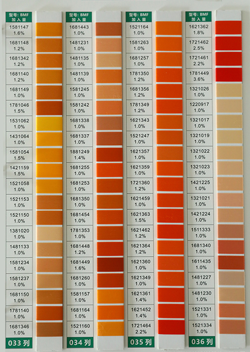 POY Color Card